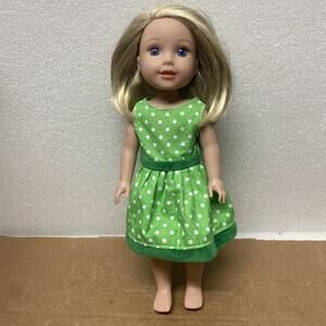 American Girl Wellie Wishers Mermaid Camille Doll AG Blonde 18”